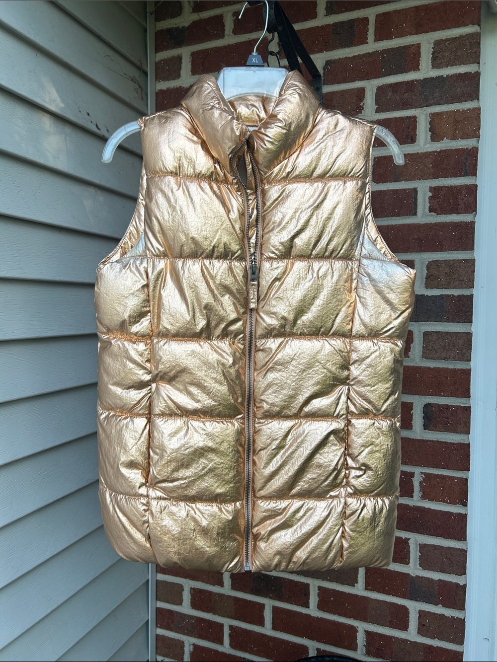 Old Navy Metallic Rose Gold Puffer Vest for Kids